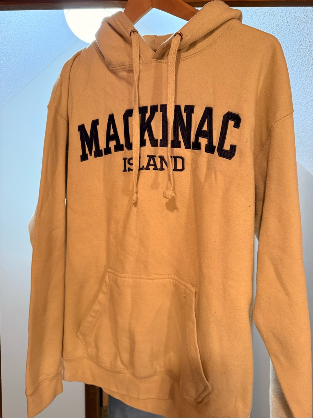 Mackinac Island Tan Hooded Sweatshirt